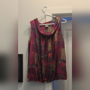 Joe Fresh Multicolor Silk Sleeveless Blouse